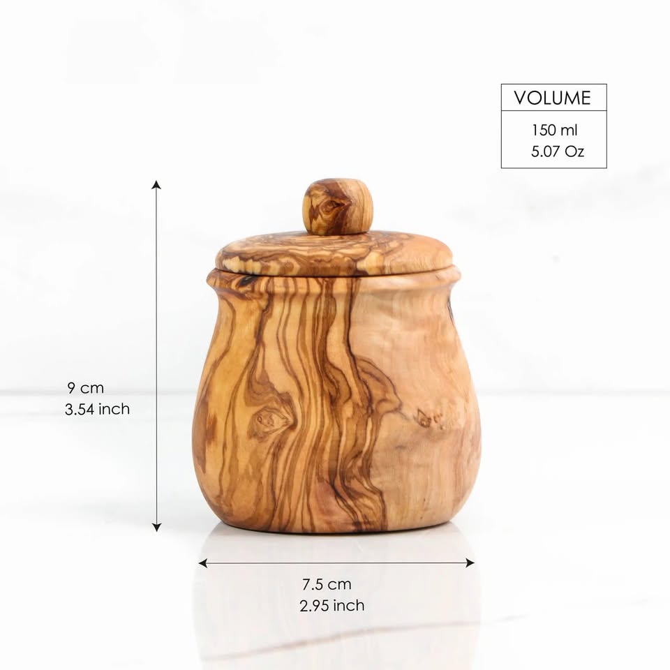 Set aus drei Gewürzbehältern mit Holzdeckeln – ideal für stilvolle Gewürzaufbewahrung