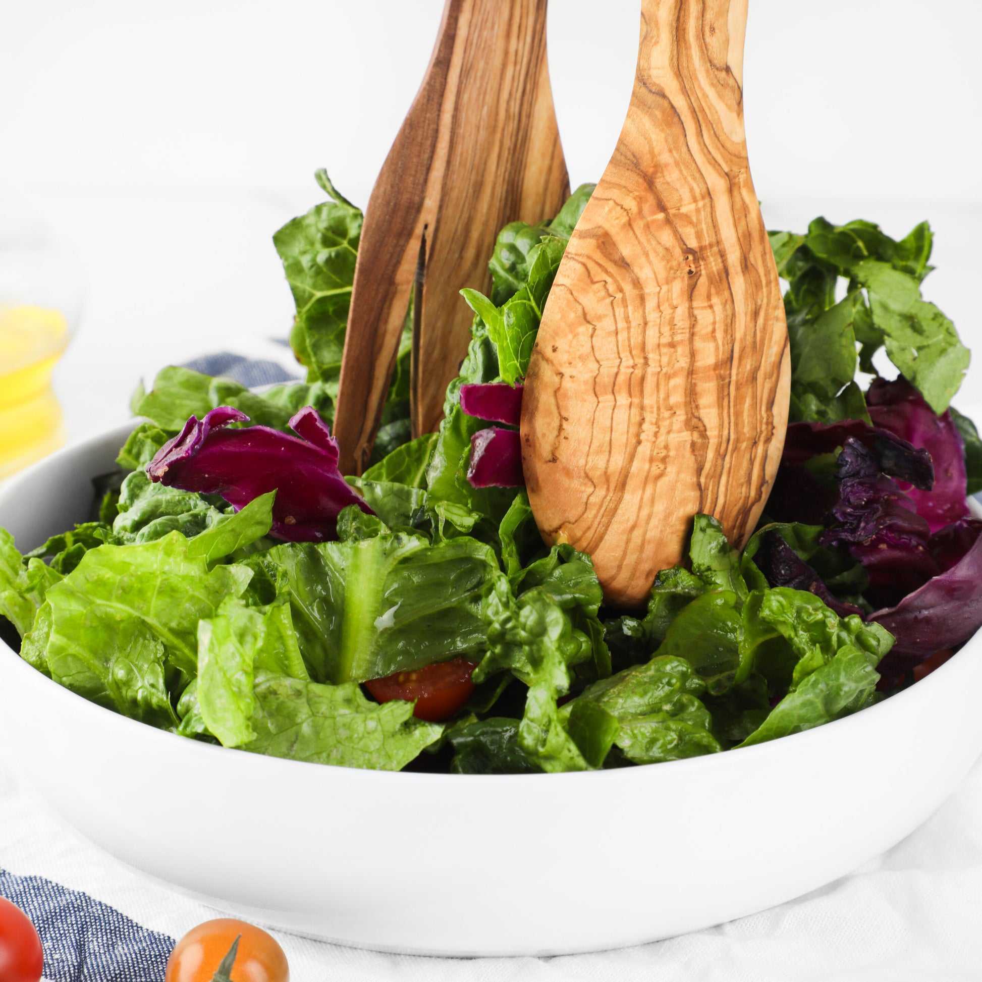 Salatbesteck Olivenholz Premium Küchenhelfer Set