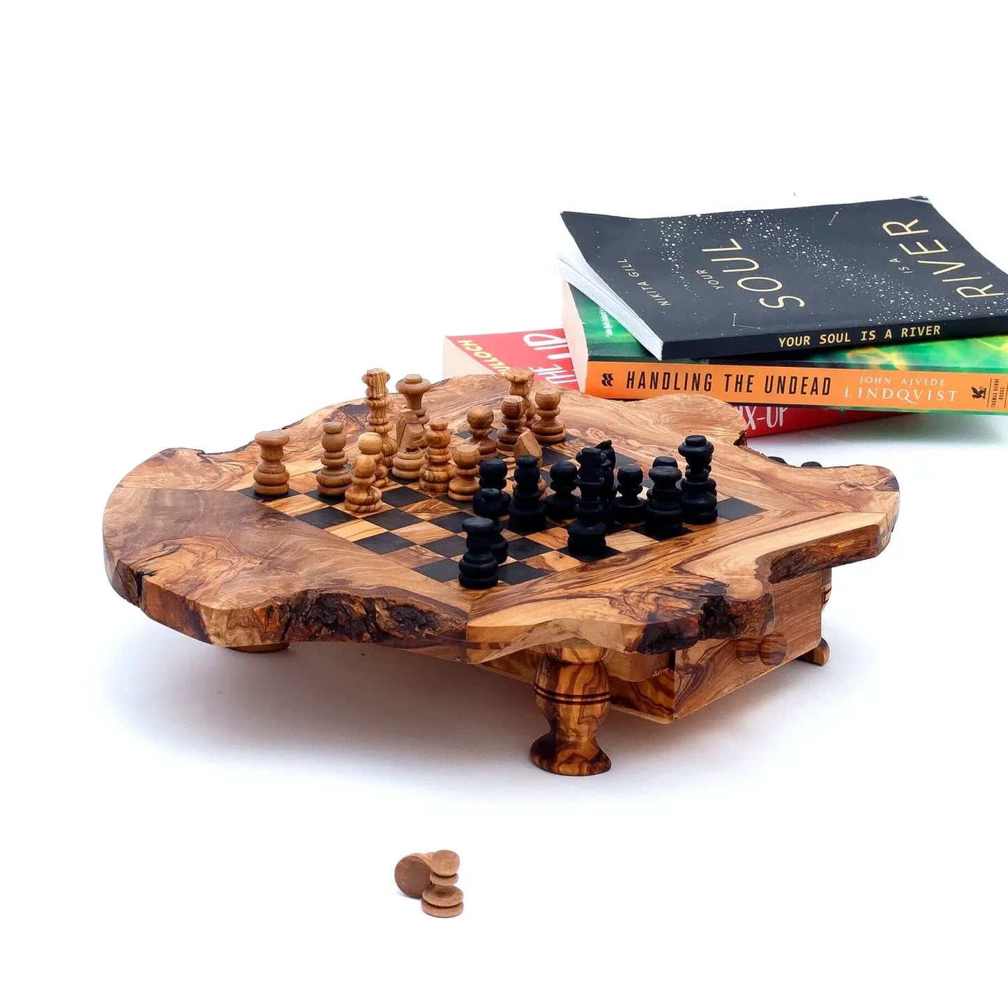 Edles Schachbrett aus Olivenholz – perfekte Geschenkidee für Männer und Frauen
