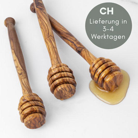 3-teiliges Set Honiglöffel aus Olivenholz – für Honig und Marmelade, handgefertigt und nachhaltig

