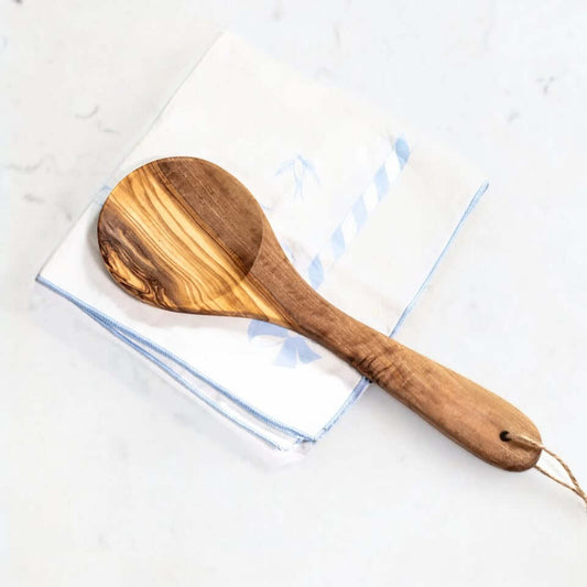 Kochlöffel aus Olivenholz mit natürlicher Maserung, ideal zum Kochen und Rühren