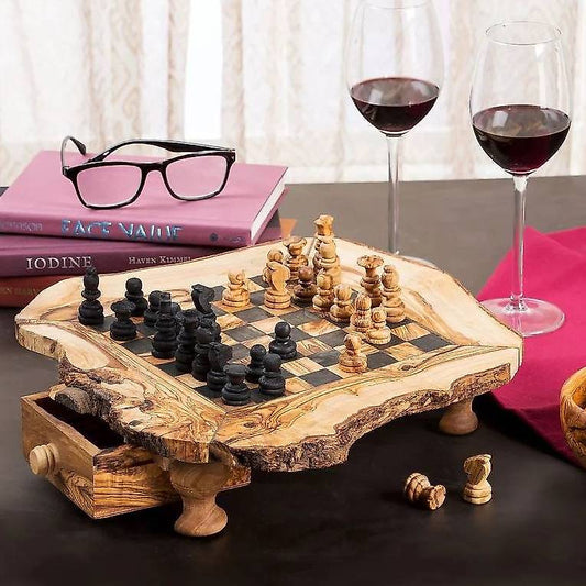 Olivenholz Schachspiel in der schweiz