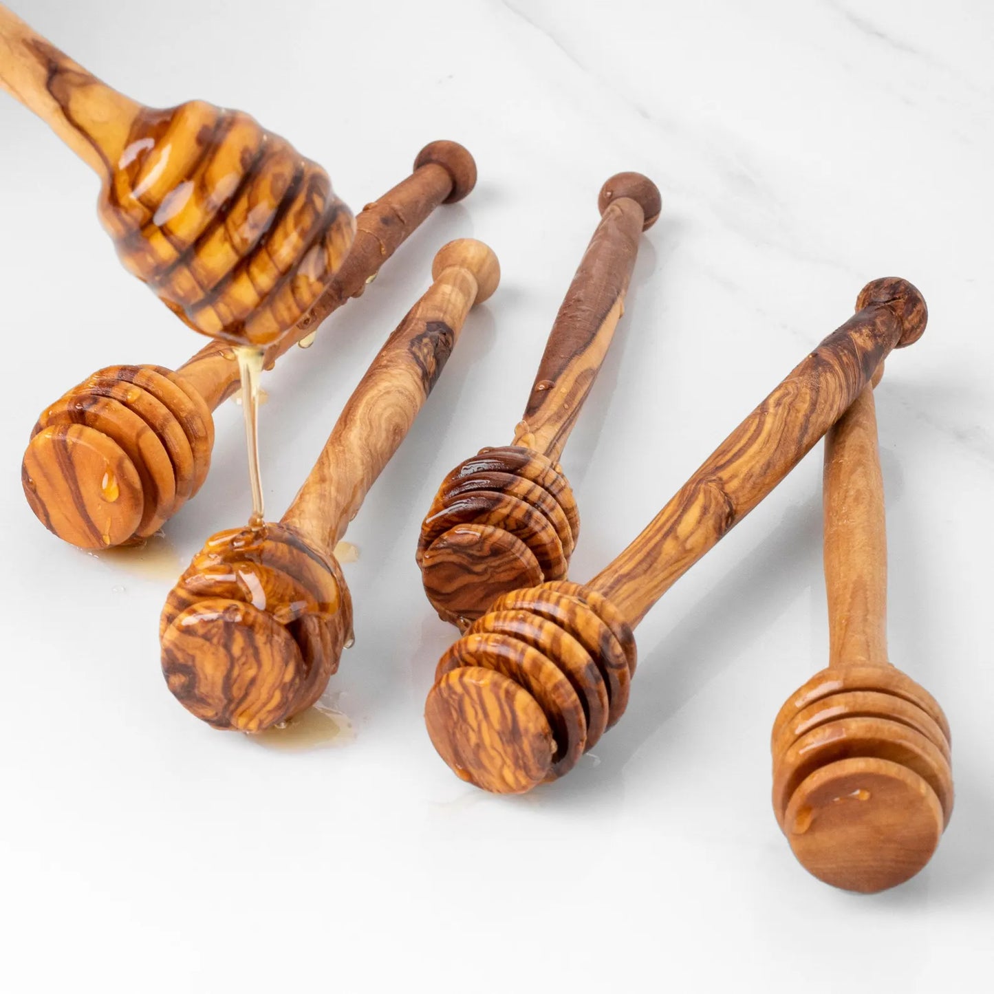 3-teiliges Set Honiglöffel aus Olivenholz – für Honig und Marmelade, handgefertigt und nachhaltig

