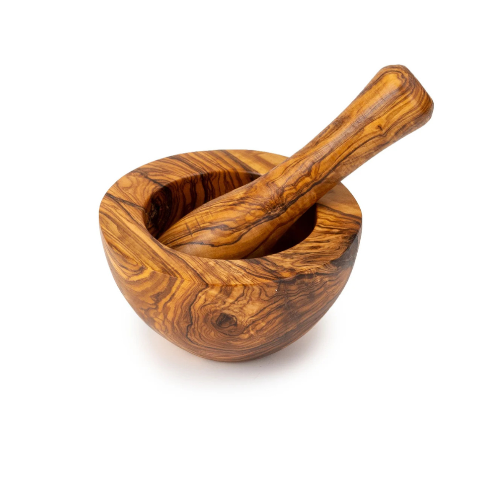 Holzmörser und Stößel handgefertigt aus tunesischem Olivenholz - Handgefertigt Schweiz | Mediterranean Art - Handgefertigt Schweiz | Mediterranean Art - Handgefertigt Schweiz | Mediterranean Art Olivenholz handgefertigt Schweiz - Bild 3